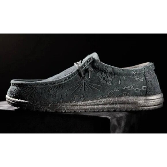 NWT Hey Dudes Jelly Roll Tattoo Beautifully Broken Wally Shoes Sz 11 In Hand - Picture 6 of 10